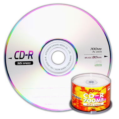미쓰비시 CD-R 700MB 52x W/G 케익 (50장)_이미지