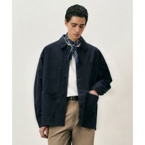 커스텀어클락 COSTUME OCLOCK 코튼 프렌치 워시드 워크자켓 네이비 COOSJK041NAVY 194629_이미지