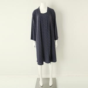 비너스 정상 초경량 폴리30D 사선 스트라이프 여성 로브가운_K VGN4460A_T_이미지