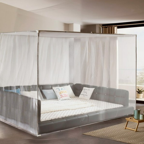 아이디인더스트리 알뜨리 사각 캐노피 모기장 + 스텐봉 (패밀리)