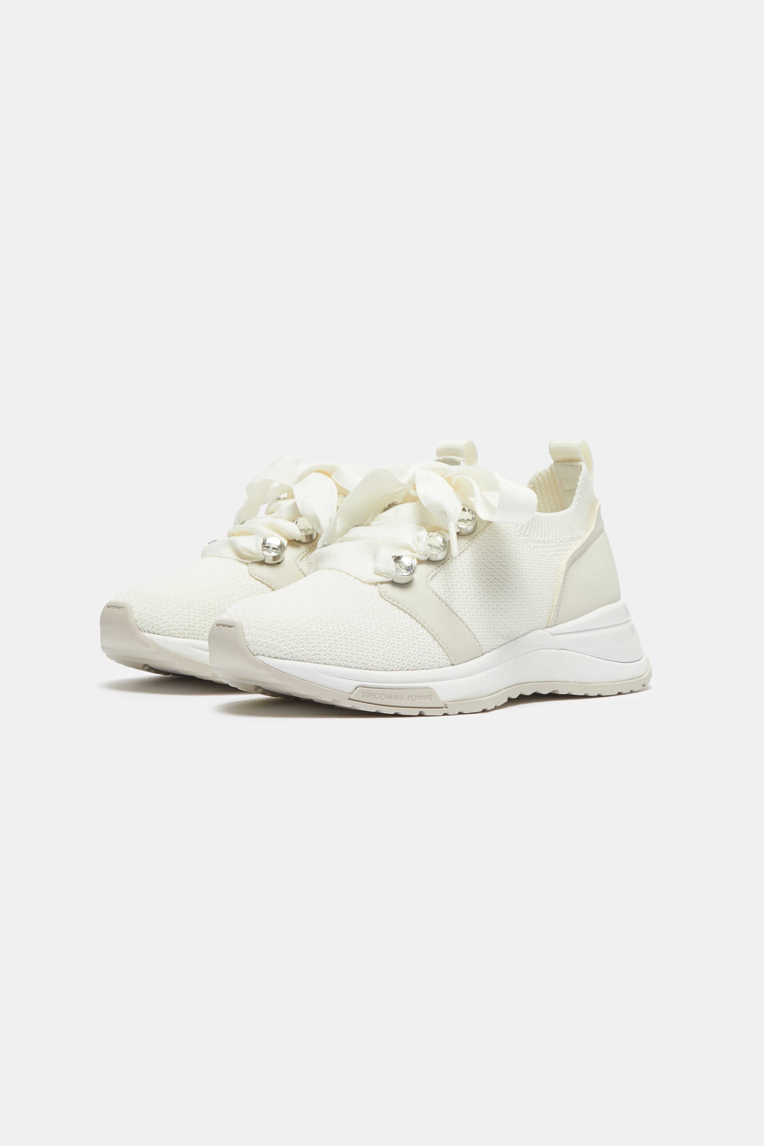 Ribbon Knit Sneakers Ivory DQ4DS26002IVY-I