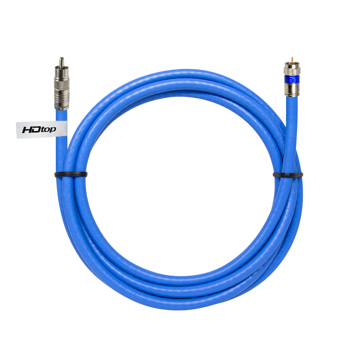 탑라인에이치디 HDTOP 국산 RCA TO RF 5C 블루 동축 케이블 (HT-ZBCR100, 10m)