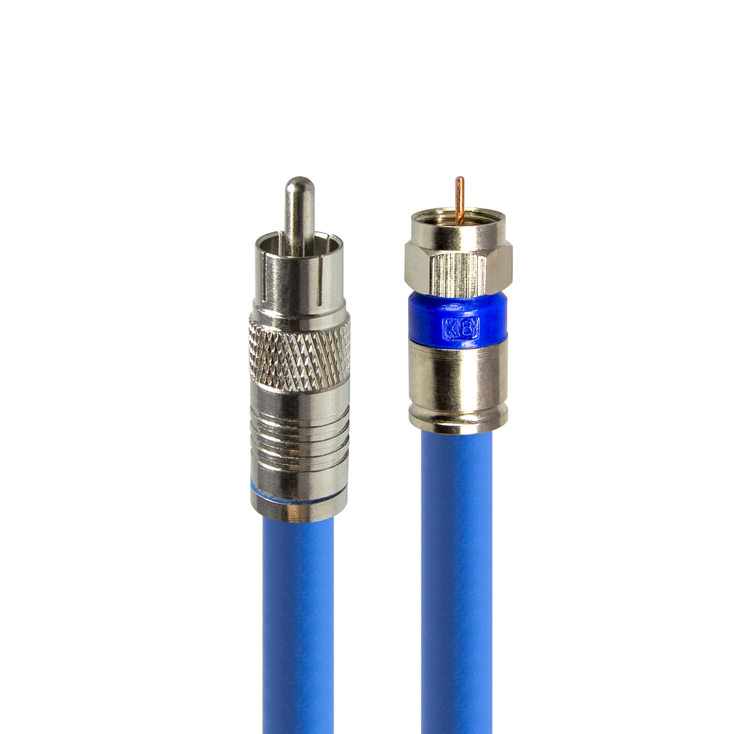 탑라인에이치디 HDTOP 국산 RCA TO RF 5C 블루 동축 케이블 (HT-ZBCR100, 10m)