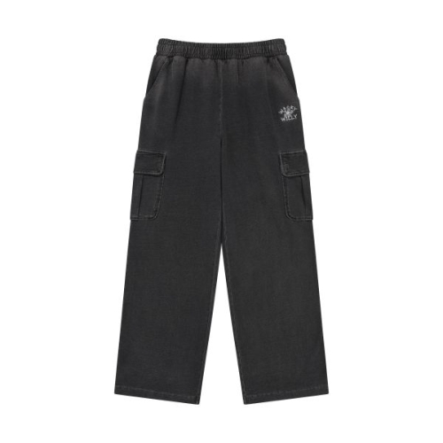 WACKY WILLY 우먼스 데님워싱 세미와이드 카고팬츠 다크 그레이 WA2601PT52DG 148818