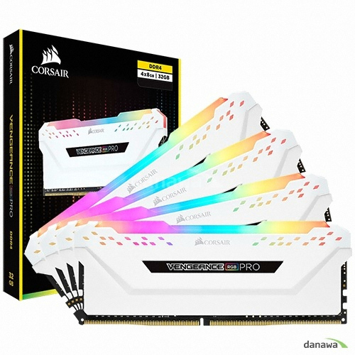 CORSAIR DDR4-3600 CL18 VENGEANCE PRO RGB WHITE 패키지 (64GB(8Gx8))_이미지