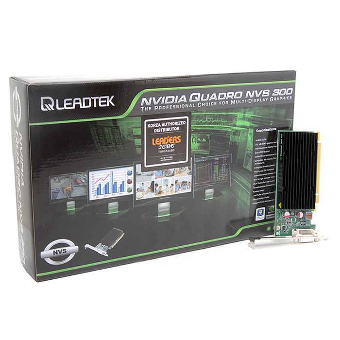 NVIDIA 쿼드로 NVS 300 512MB PCI-E x16 리더스시스템즈_이미지