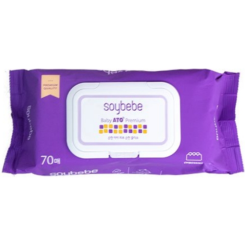 오쎄 베이비 아토 프리미엄 물티슈 캡형 70매 (10팩)_이미지