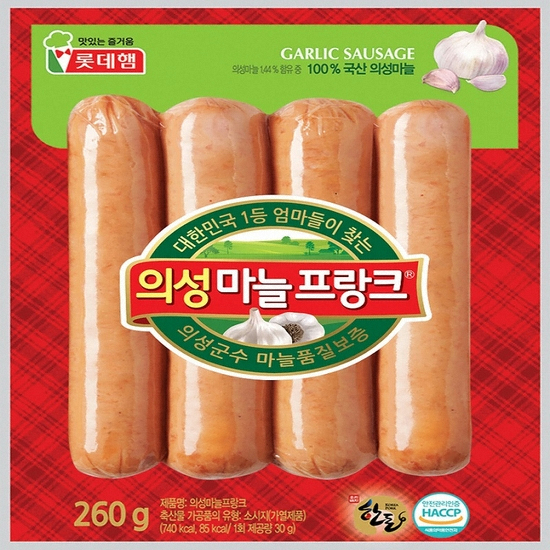 롯데웰푸드 롯데햄 의성마늘프랑크 260g (1개)