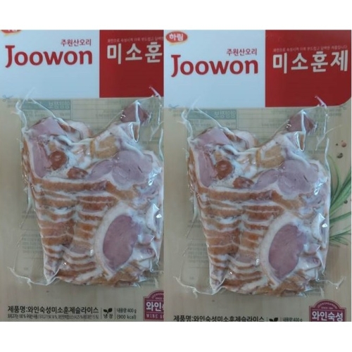 주원산오리 와인숙성 미소오리 훈제슬라이스 400g (2개)_이미지