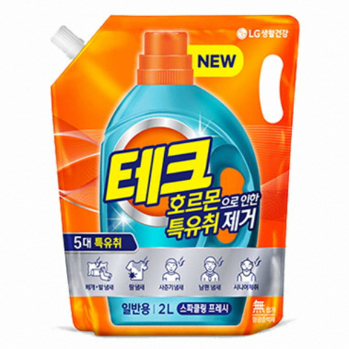 테크 호르몬 특유취 제거 액체세제 일반용 리필 2L (1개)_이미지