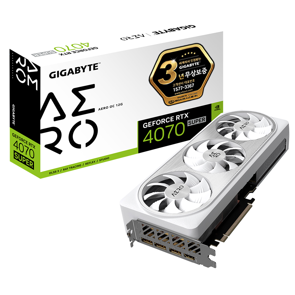 GIGABYTE 지포스 RTX 4070 SUPER AERO OC D6X 12GB 제이씨현_이미지