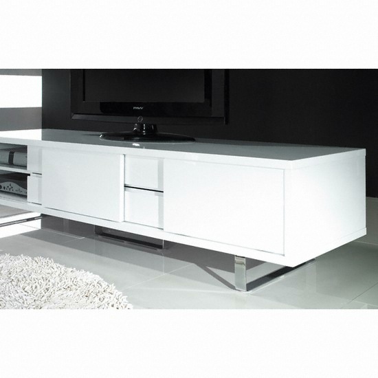 저스트모던 몬타나 하이그로시 거실장 화이트 1800_이미지