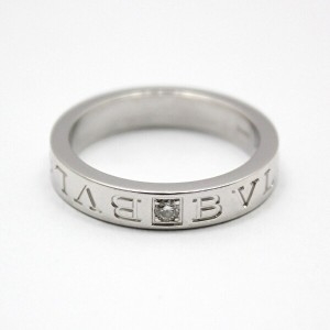 불가리 빈티지 화이트 골드 뉴비비 1P 다이아 BB 반지 145호 680188 21914833