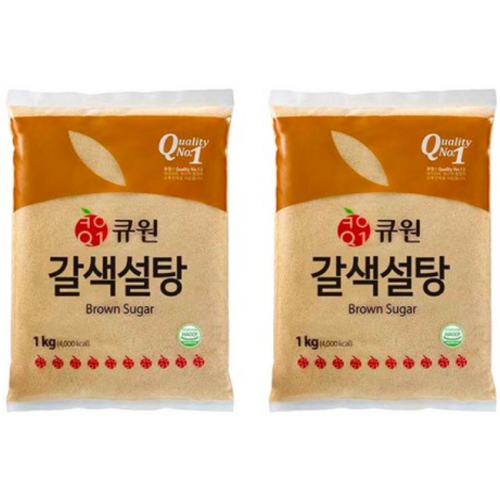 삼양사 큐원 갈색설탕 1kg (2개)