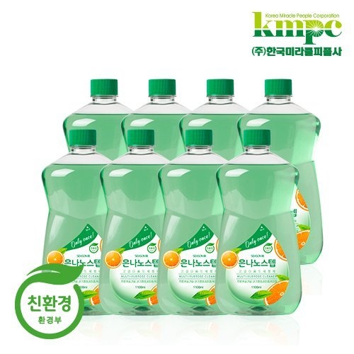 은나노스텝 다용도 세정제 리필 1.1L (8개)_이미지