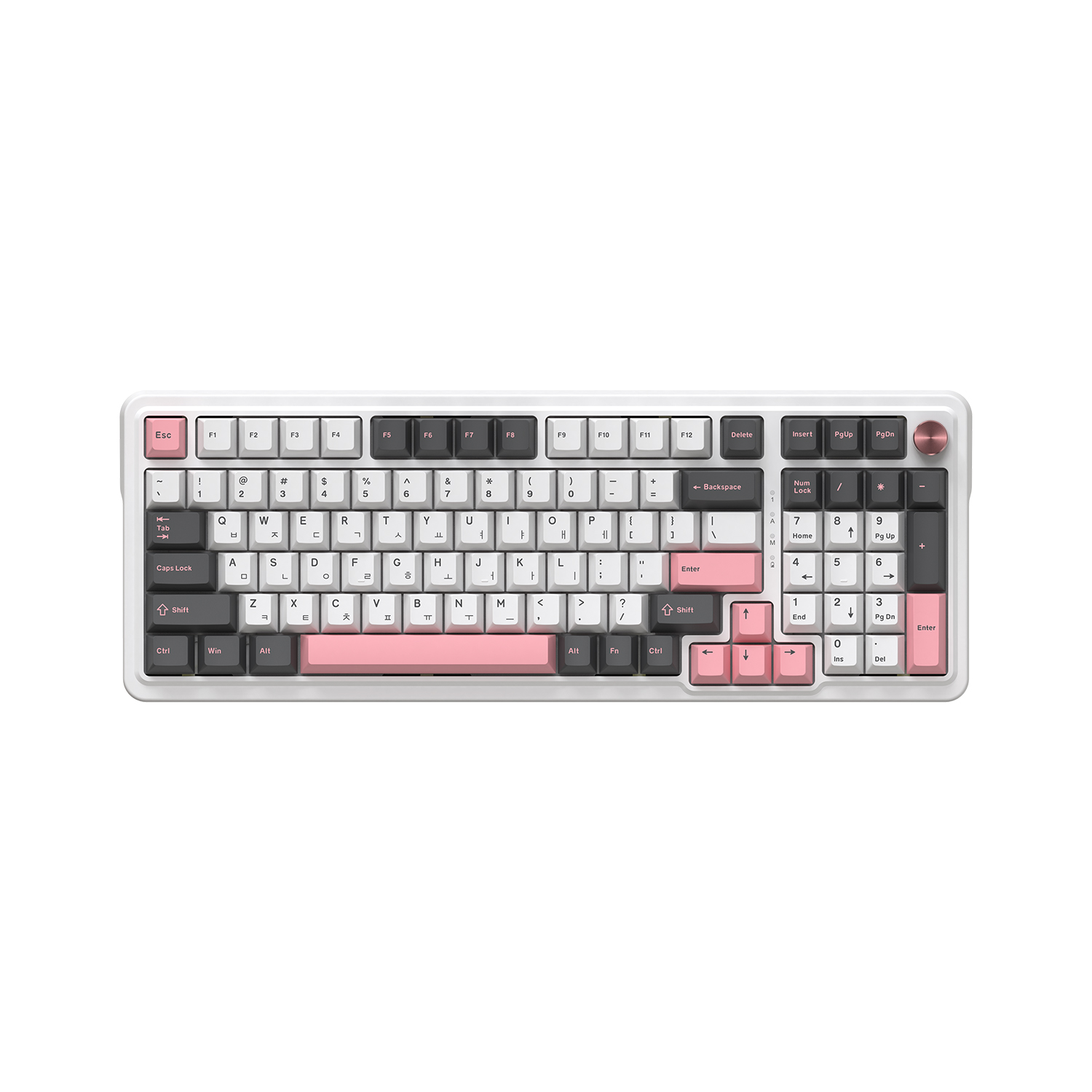 앱코 AK99 유무선 기계식 핑크 (저소음 피치축)_이미지