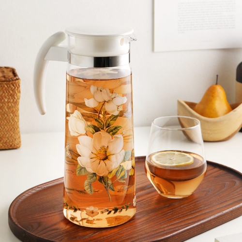 씨맥스 오토 저그 내열유리 냉장고 테이블 물병 1.4L 목련