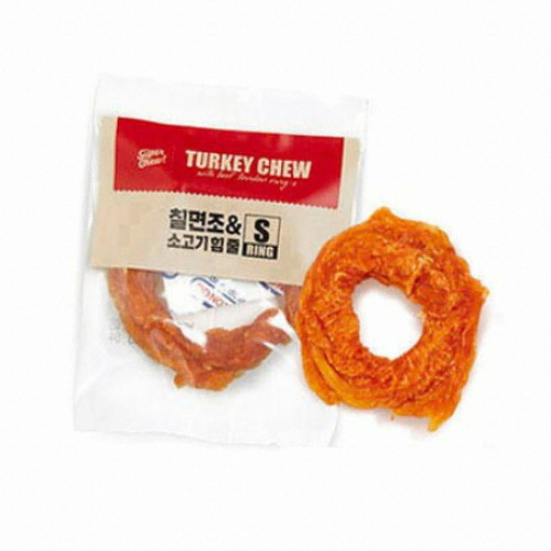헥스 터키츄 칠면조와 소고기 힘줄 링 S 11g (20개)_이미지