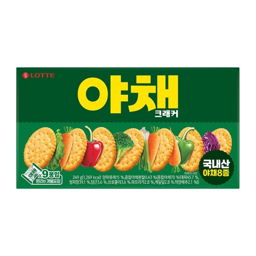 롯데제과 야채크래커 249g (8개)