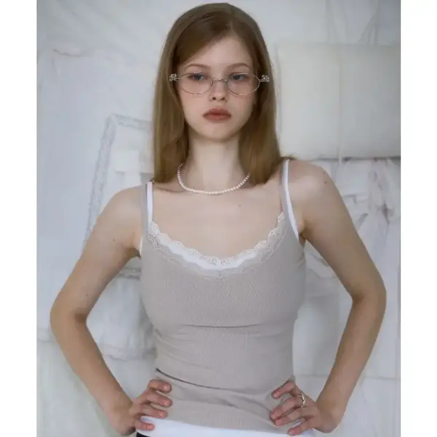 로제프란츠 ROSEFRANTZ Lace Slim Sleeveless Beige 5012738454 213534