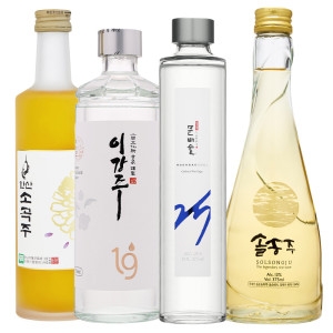 [불명] 문배술 25도 375ml + 이강주 19도 375ml + 솔송주 13도 375ml + 한산 소곡주 18도 360ml_이미지