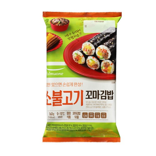 풀무원 꼬마 소불고기김밥 163g (1개)_이미지
