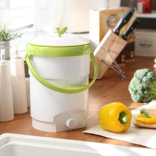 창신리빙 에코 밀폐형 음식물 쓰레기통 4.5L 그레이