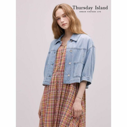 Thursday Island 아웃포켓 데님 자켓 T244MJK233W