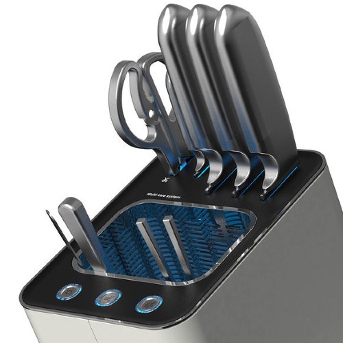 쿠진 나이프케어 시즌2 COZ-1000UV + 에지리 프레스티지 칼세트 (매트블랙)_이미지