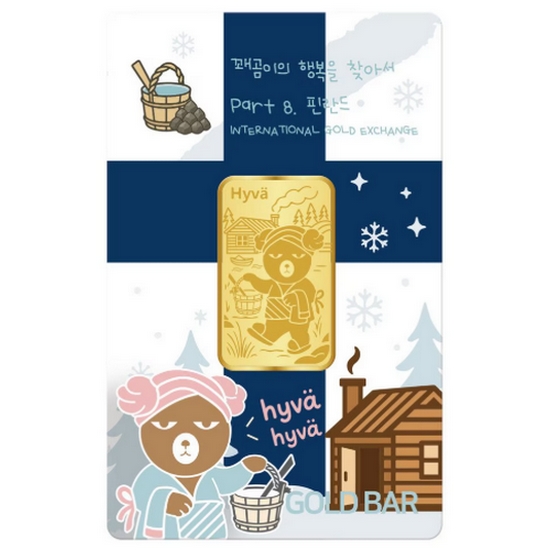 국제금거래소 꽤곰8탄 골드바 핀란드 3.75g_이미지