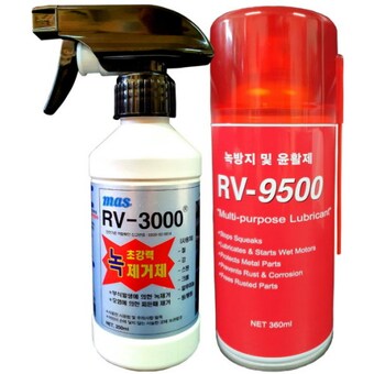 마스 초강력 <b>녹</b> <b>제거제</b> RV-3000 250ml + <b>녹</b>방지제 RV-9500 360ml
