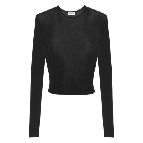 생로랑 라운드 넥 니트 탑 733599Y75WA1000 T_이미지