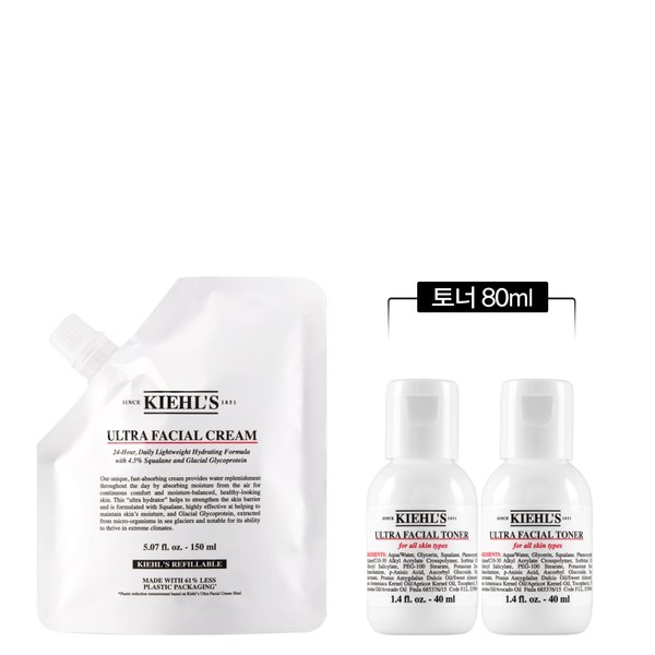 키엘 울트라 훼이셜 크림 리필 파우치 150ml (기획세트2)_이미지