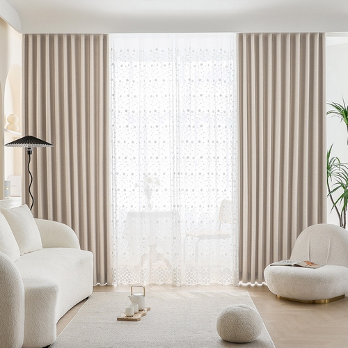 지나송 레아 형상기억 레일형 암막커튼 (2장, 중형, 170x230cm)_이미지