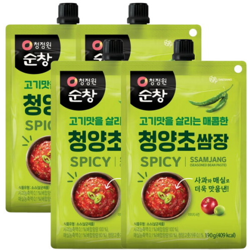 청정원 순창 청양초 쌈장 190g (4개)_이미지