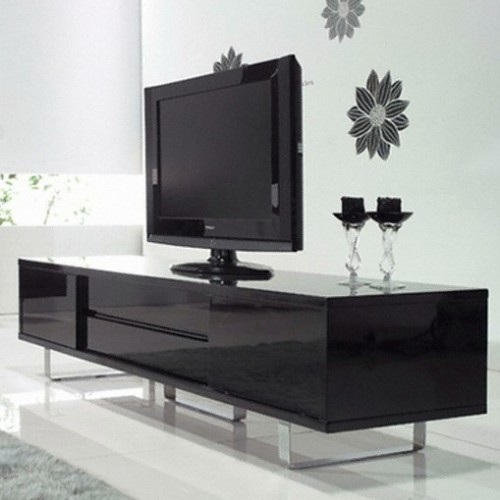 저스트모던 몬타나 하이그로시 거실장 블랙 1800