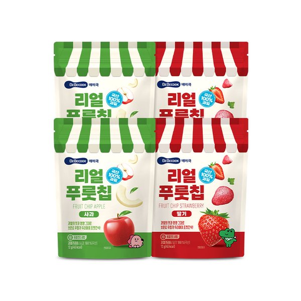 리얼 푸룻칩 사과 12g + 딸기 12g