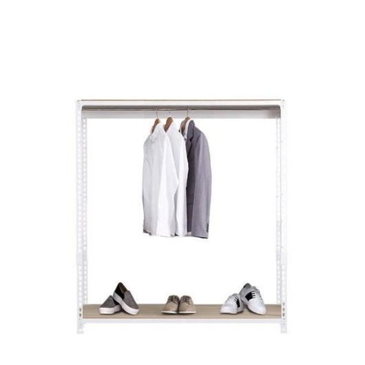 스피드랙 드레스룸 시스템 철제 행거봉1개 2단 행거 1200x400 (135cm(높이))_이미지