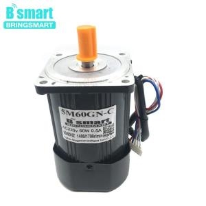 스마트  Bring 전기 모터 고속 AC 속도 제어 긴 수명 대용량 전력 60W 1400RPM 220V