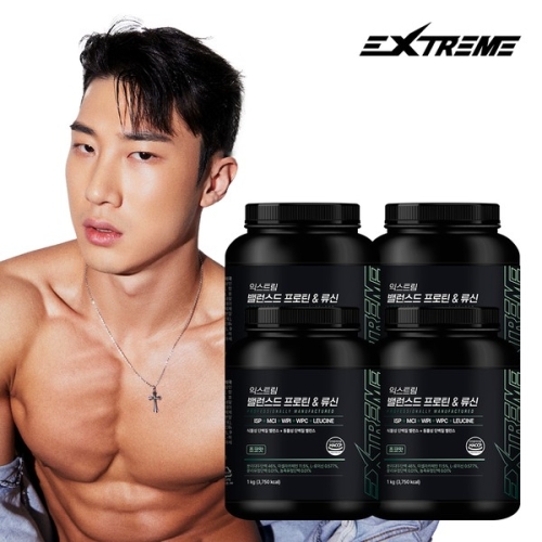 익스트림 밸런스드 프로틴&류신 초코맛 1kg (4개)