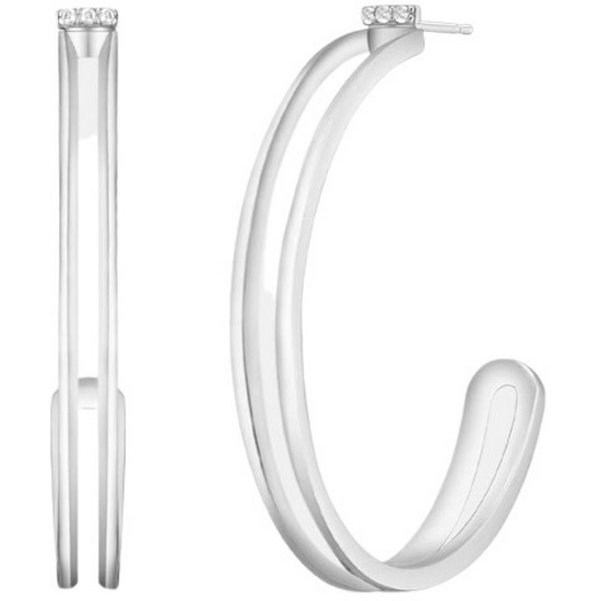 스털링 링크 실버 화이트 이어링 A231SE0096WPA_이미지