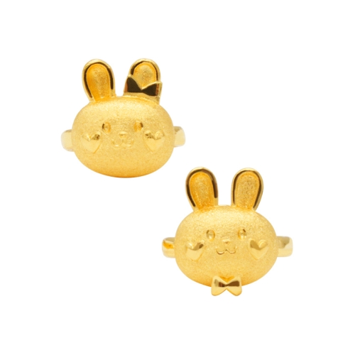 리본 토끼 돌반지 3.75g