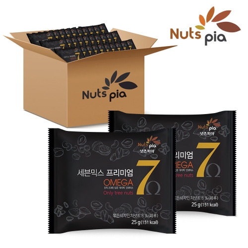 넛츠피아 세븐믹스 프리미엄 오메가넛츠 25g (100개)_이미지