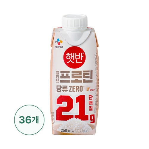 CJ제일제당 얼티브 프로틴 단백질 쌀밥맛 250ml (36개)