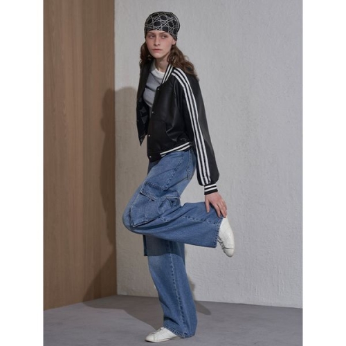 르니앤맥코이 빅 포켓 와이드 벌룬 데님 카고 팬츠 LN04SD101S_이미지