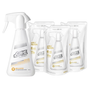 유한킴벌리 스카트 섬유탈취제 프리지아 본품 380ml1개+리필 330ml3개