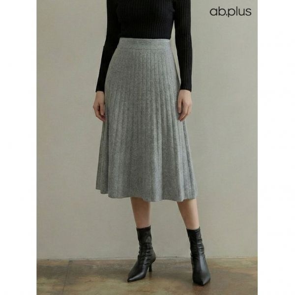 Ab.plus 신상 플리츠 니트 스커트 LSA1MS37A