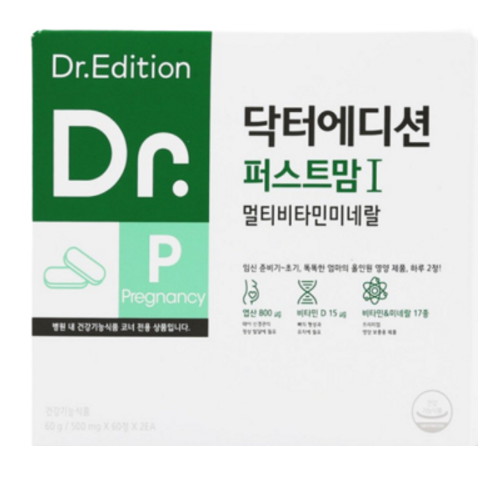 에프앤디넷  닥터에디션 퍼스트맘1 500mg 60정 2개입 세트 (1개)
