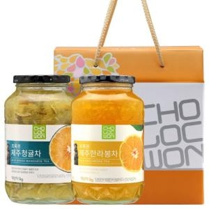 선물세트 제주청귤차1kg+제주한라봉차1kg