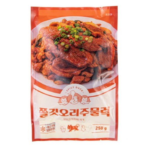 쿠캣 쫄깃오리주물럭 250g이미지입니다. 누르면 해당 게시물로 새창이동합니다.